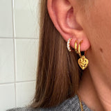 Tied Heart Hoops