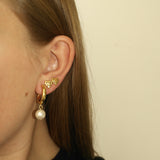 Pearl Claw Earrings