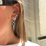 Heart Claw Stone Studs