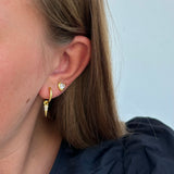 Heart Claw Stone Studs