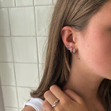 Heart Claw Stone Studs