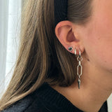 Heart Claw Stone Studs
