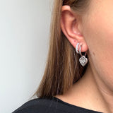 Tied Heart Hoops
