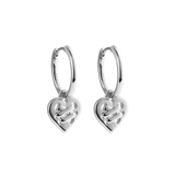 Tied Heart Hoops