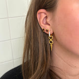 Heart Claw Stone Studs