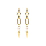 Adora Earrings in gold with pearl and spike detail