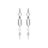 Adora Earrings in silver with pearl and spike detail