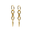 long gold alice earrings with spike detail