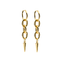 long gold alice earrings with spike detail