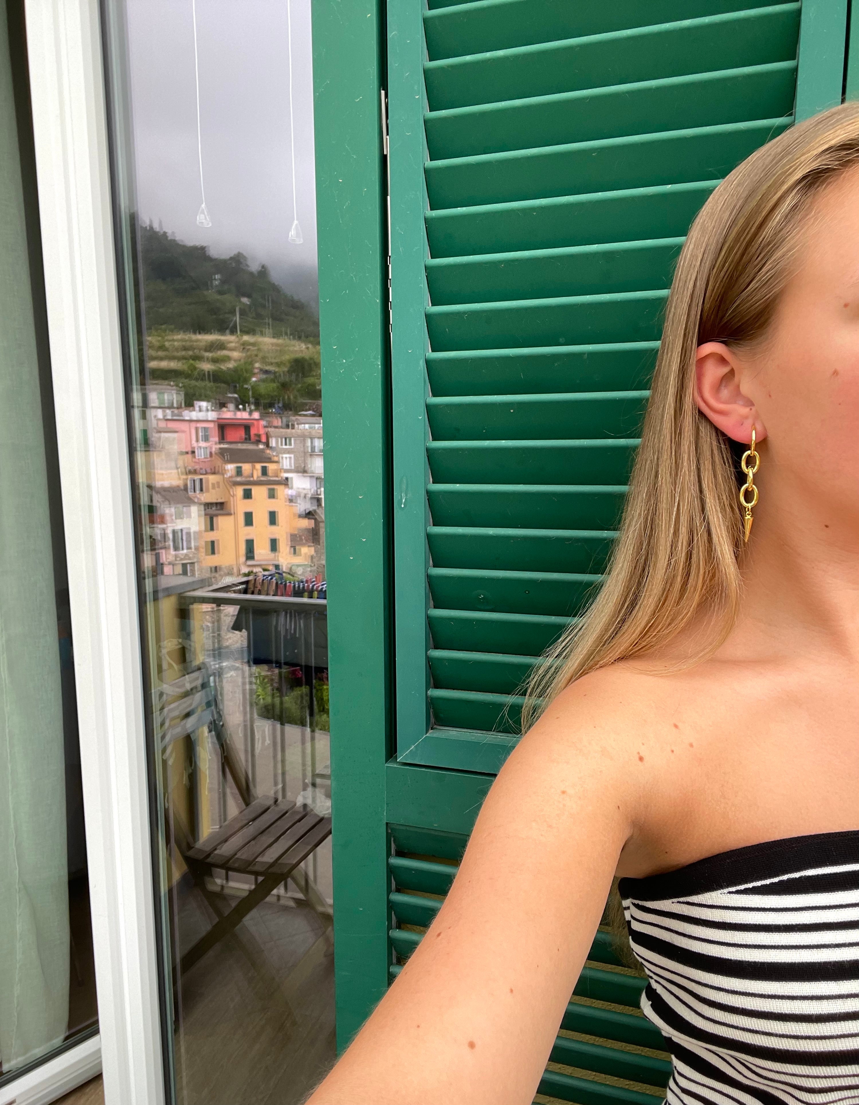 alice earrings gold from side