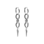 long silver alice earrings with spike detail